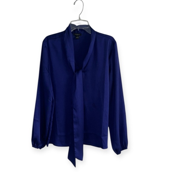 Ann Taylor Bow Blouse in Rich Ultraviolet Size MP - Picture 2 of 8